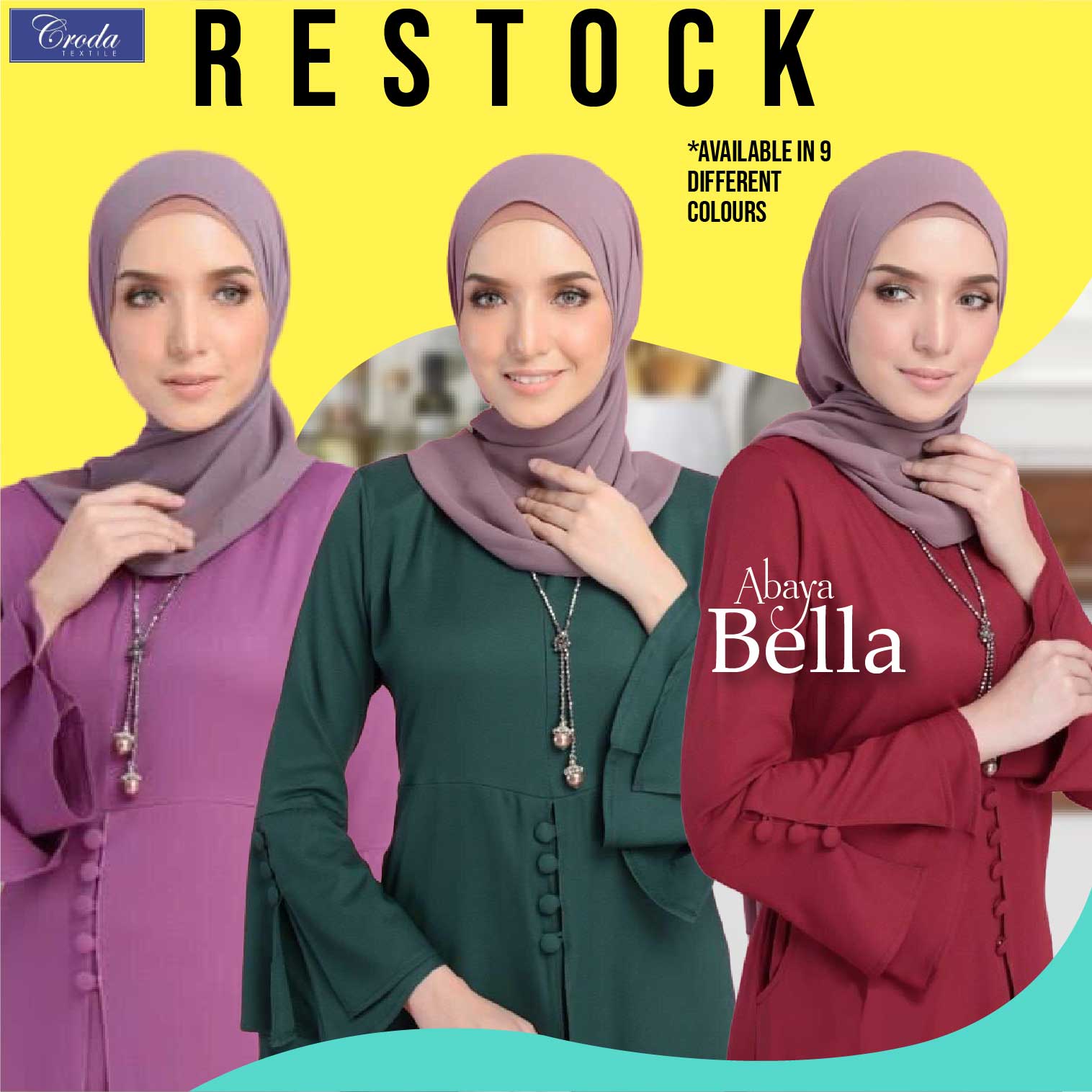 RESTOCKED - Bella Abaya!!