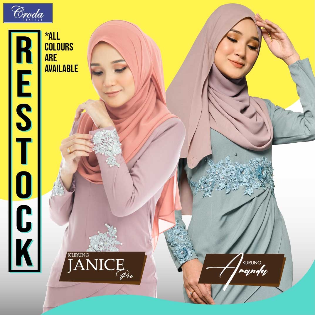 RESTOCK - ALL COLOR!! Kurung Amanda & Janice Pro